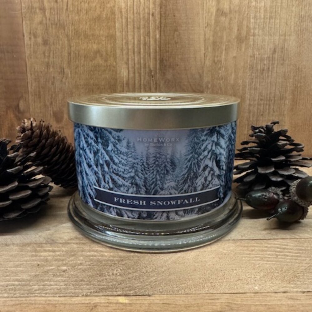 HomeWorx by Slatkin & Co - Fresh Snowfall 18oz 4 Wick Candle